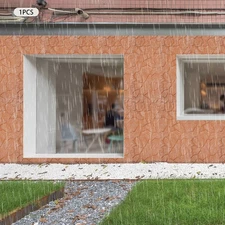 Faux Stone Wall Panel 3D Wall Panel for Interior Exterior Decor Reddish Brown