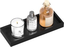 Black Dresser Tray for Makeup Perfume Decorative Candles