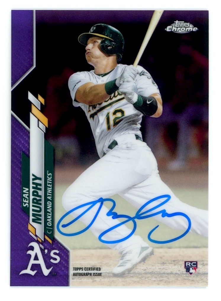2020 Topps Chrome Sean Murphy /250 Rookie Autographs Purple Refractor #RA-SM RC