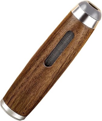 Walnut Wood Car Ashtray, Portable Detachable Handheld Cigarette  Color: Sliver