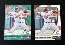 2020 Panini Prizm Draft Picks Green Pulsar + Base #PDP126 Spencer Strider
