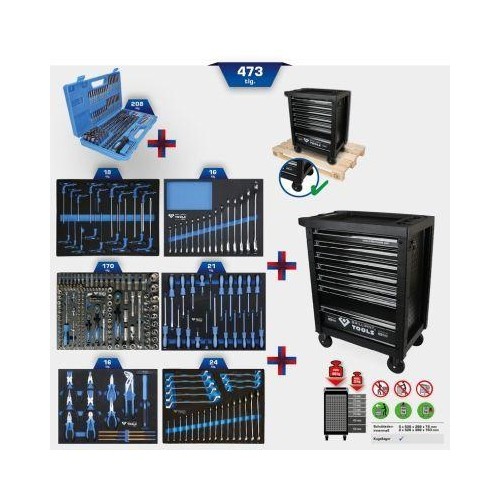 Werkstattwagen Mit 7 Schubladen Und 473 Werkzeugen Ks Tools BT153473-image