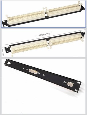 1U 19'' 110-type 100 pair Telephone Patch Panel