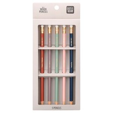 Pen+Gear No. 2 HB Wood Pencils 5 Count Sharpened Assorted Colors Motivational