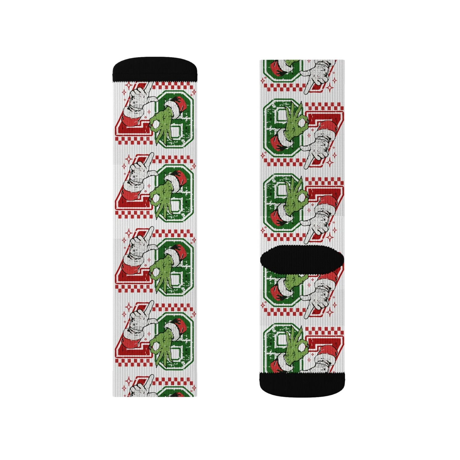 67 Pattern Sublimation Socks | Christmas Holiday Crew Socks