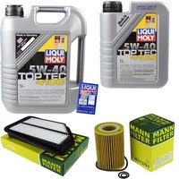 Inspektionspaket 6L Liqui Moly Top Tec 4100 5W-40 FüR Honda Civic Vhatchback