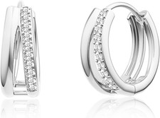 Gold Hoop Earrings for Women - Chunky Earrings 14K Gold Plated Earrings Trendy H