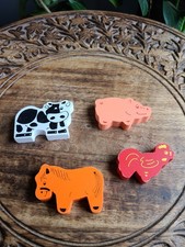 Thomas And Friends Wooden Railway Train Set Farm Animals Cow Pig Horse Chicken