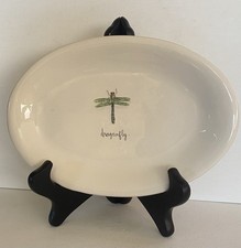 Dragonfly Rae Dunn Artisan Collection By Magenta 8" Oval Plate Trinket Dish
