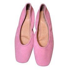 Cole Haan Ballet Flats Go-to Valinda Womens 8.5 Pink Suede Leather Classic Chic