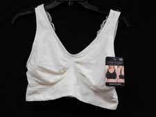 NWT - Plus Ms. Seamless Lacey Strap Comfort Bra From Delta Burke - Off White -2X