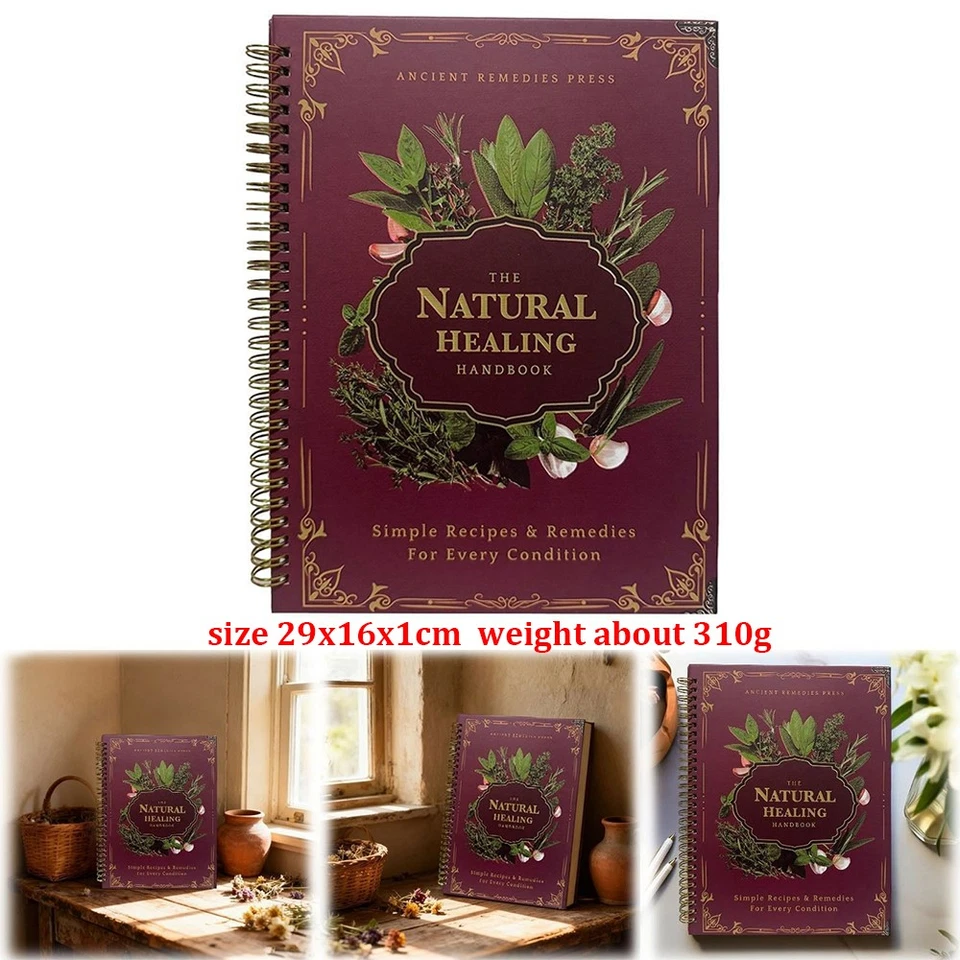 The Natural Healing Handbook, Spiral-Bound Guide for Herbal Remedies and Natural - Image 2 of 4