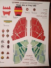 Star Trek Klingon Bird of Prey supplemental decals (1:350 or 1:1000)