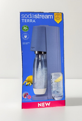 SodaStream TERRA Sparkling Water Maker Starter Kit, Cordless Manual, Blue