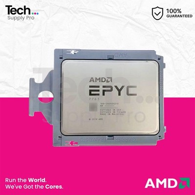 100-000000312 AMD EPYC 7763 64-Core 2.45GHz 256MB 280W SP3 Unlocked Processor