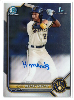 #ad 2022 1st Bowman Chrome RC AUTO Hendry Mendez #CPA HM Twins Rookie Autograph $32.30
