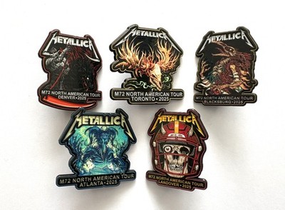 Set of 5 Metallica M72 Tour POP UP Pin Badges #6/50 no shop store poster foil