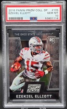 2016 Prizm Cowboys Star - EZEKIEL ELLIOTT Rookie RC Card PSA 10 GEM MINT. rookie card picture
