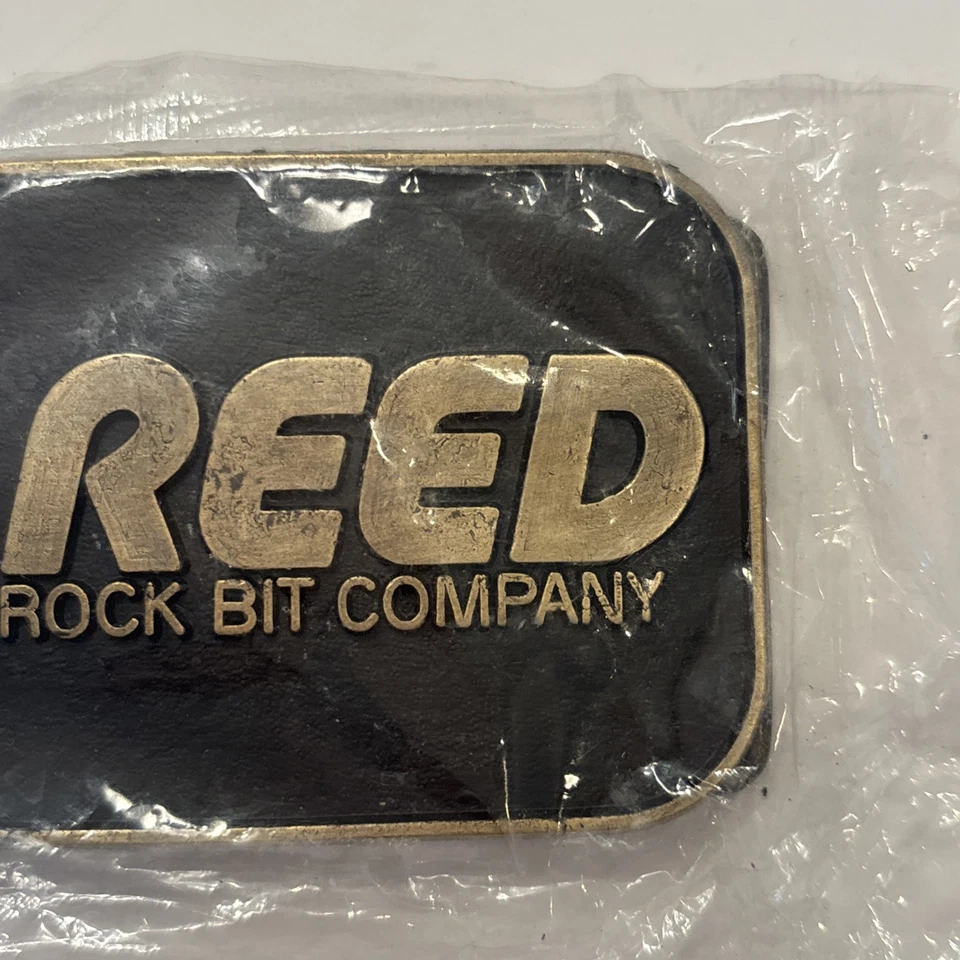 Винтажная черная пряжка ремня горнодобывающей компании Reed Rock Bit - Изображение 3 из 4