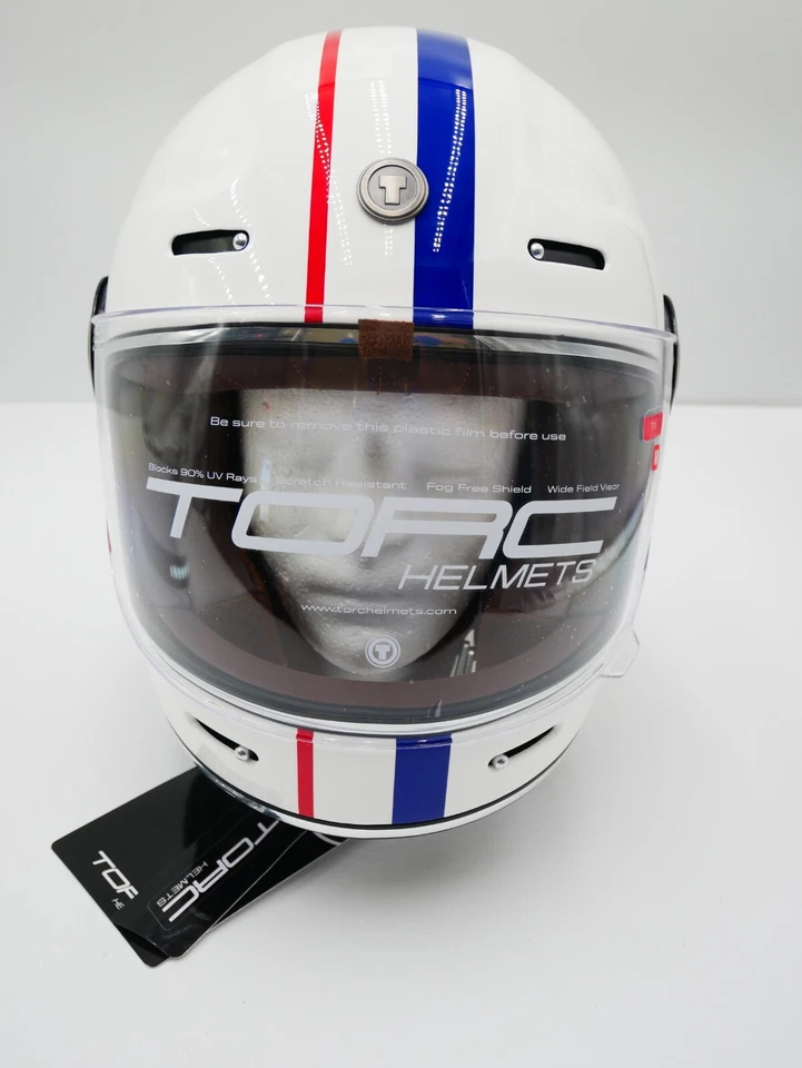 Torc Newport T1 Allegiance Motorcycle Helmet Gloss White Medium - T102ALL23 - Image 2 of 4