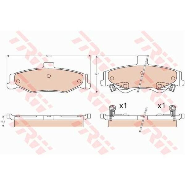 Trw BremsbeläGe GDB3570 BremsklöTze FüR Chevrolet Camaro Convertible-image