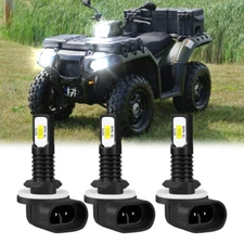 3x LED Headlight Bulbs For Polaris Sportsman 500 550 570 600 700 800 850 XP New