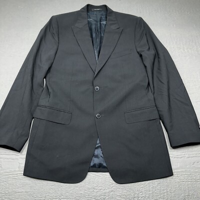 Versace Collection Blazer Mens 42R Black Single Breast Two Button Wool Formal