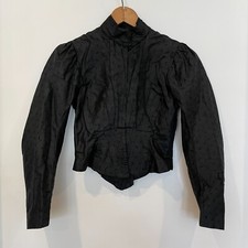 Historic Vintage   Black Silk Bodice   Victorian/Edwardian   MOURNING WEAR