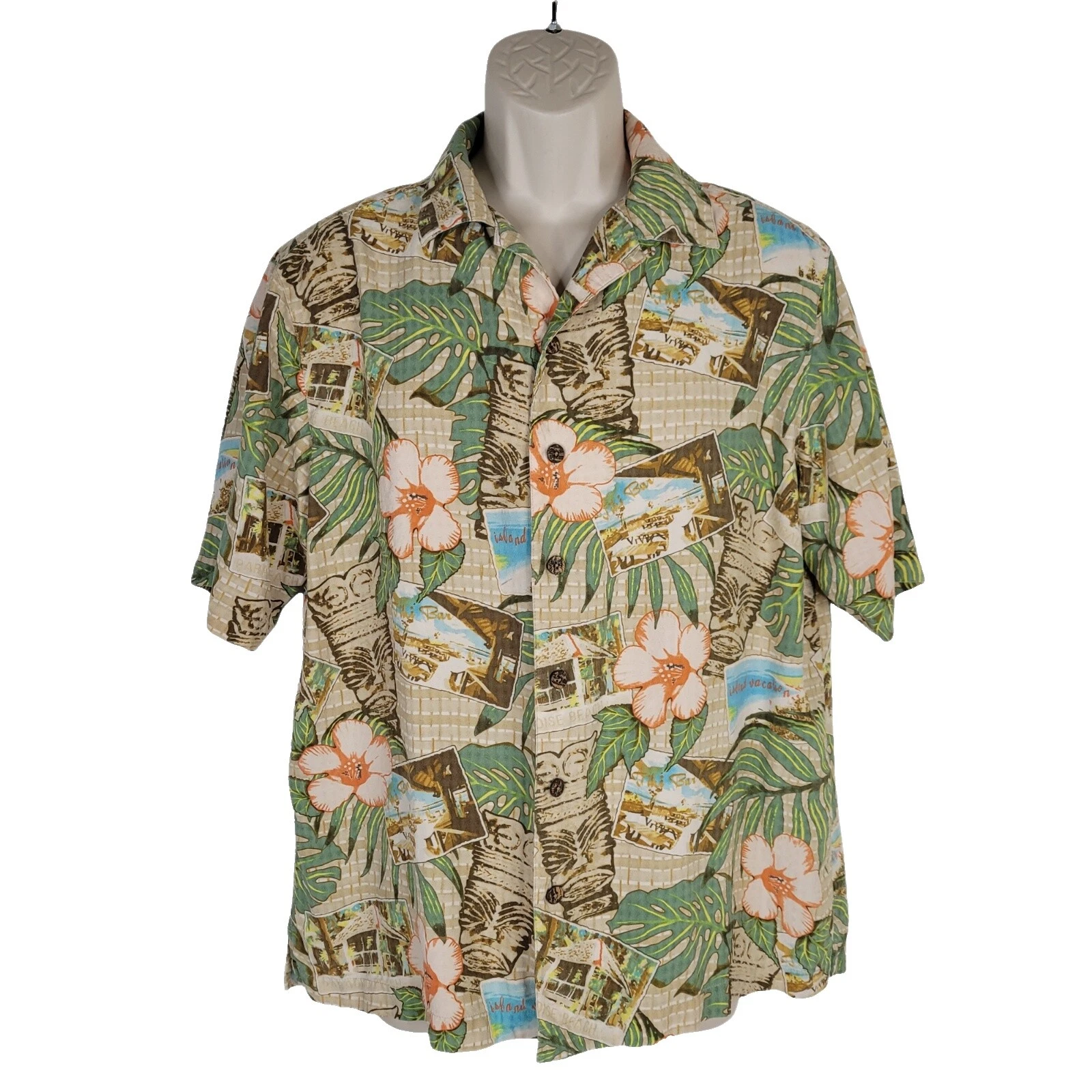 John Ashford Regular Fit Floral Casual Button-Down Shirts for Men