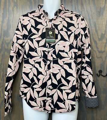 Eighth Avenue Men's S Pink Black Tropical Flip Cuffs 100% Cotton