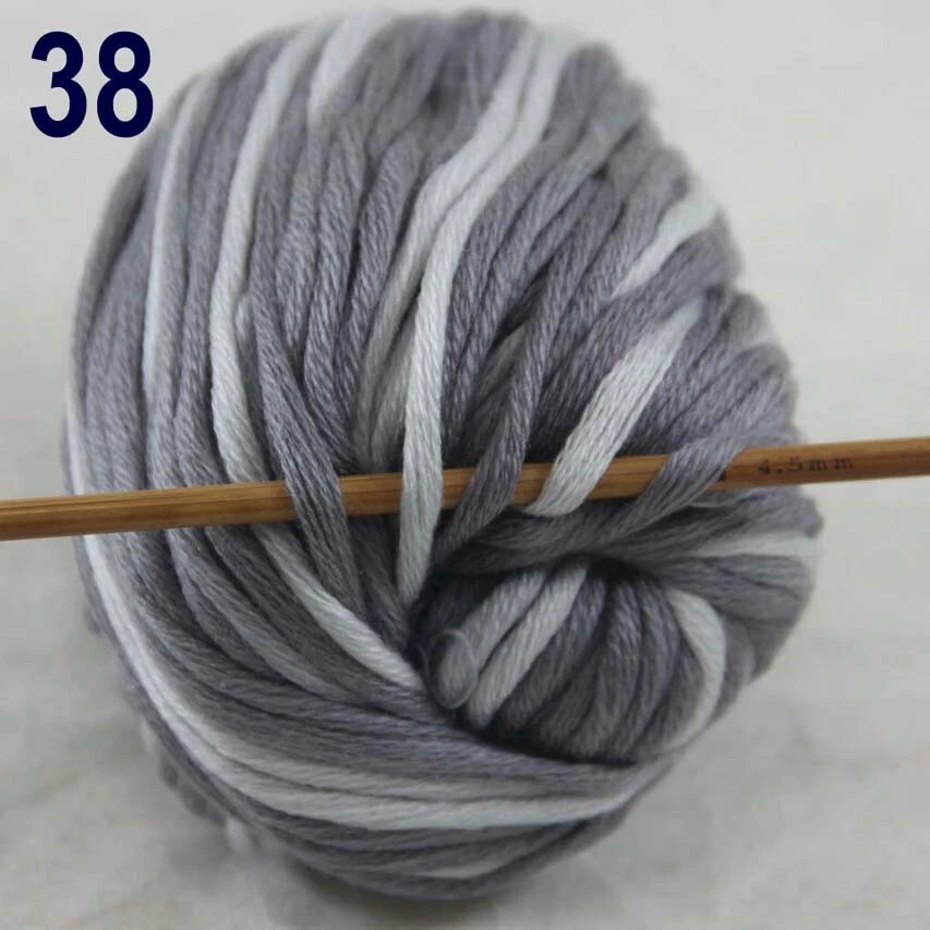 Venta C 6 bolas X 50 g algodón puro grueso peinado hilo de tejer lana 38 Foto 2 de 4