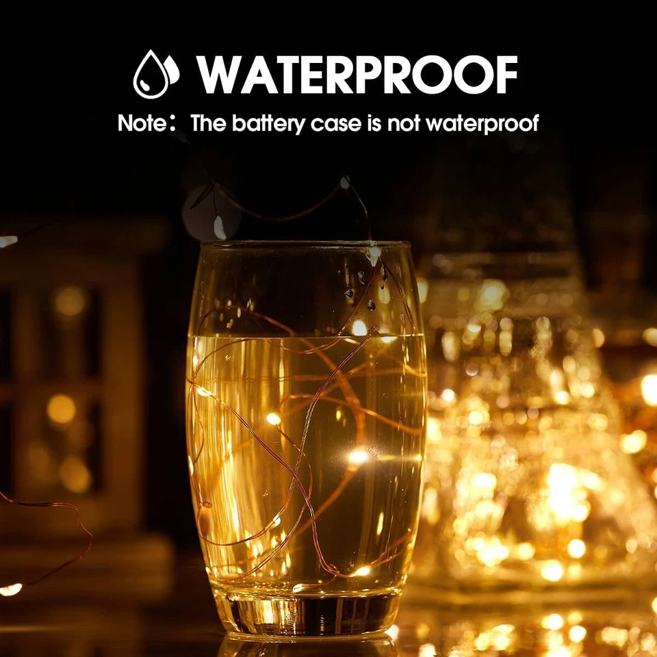 Lote de 20 LEDs de luces para botellas de vino con corcho que funcionan con pilas en forma de corcho para fiestas Foto 2 de 4