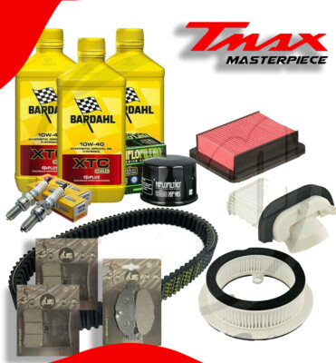 Inspektionskit Yamaha T-Max 500 2008 2010 Öl Filter Kerzen Riemen Beläge