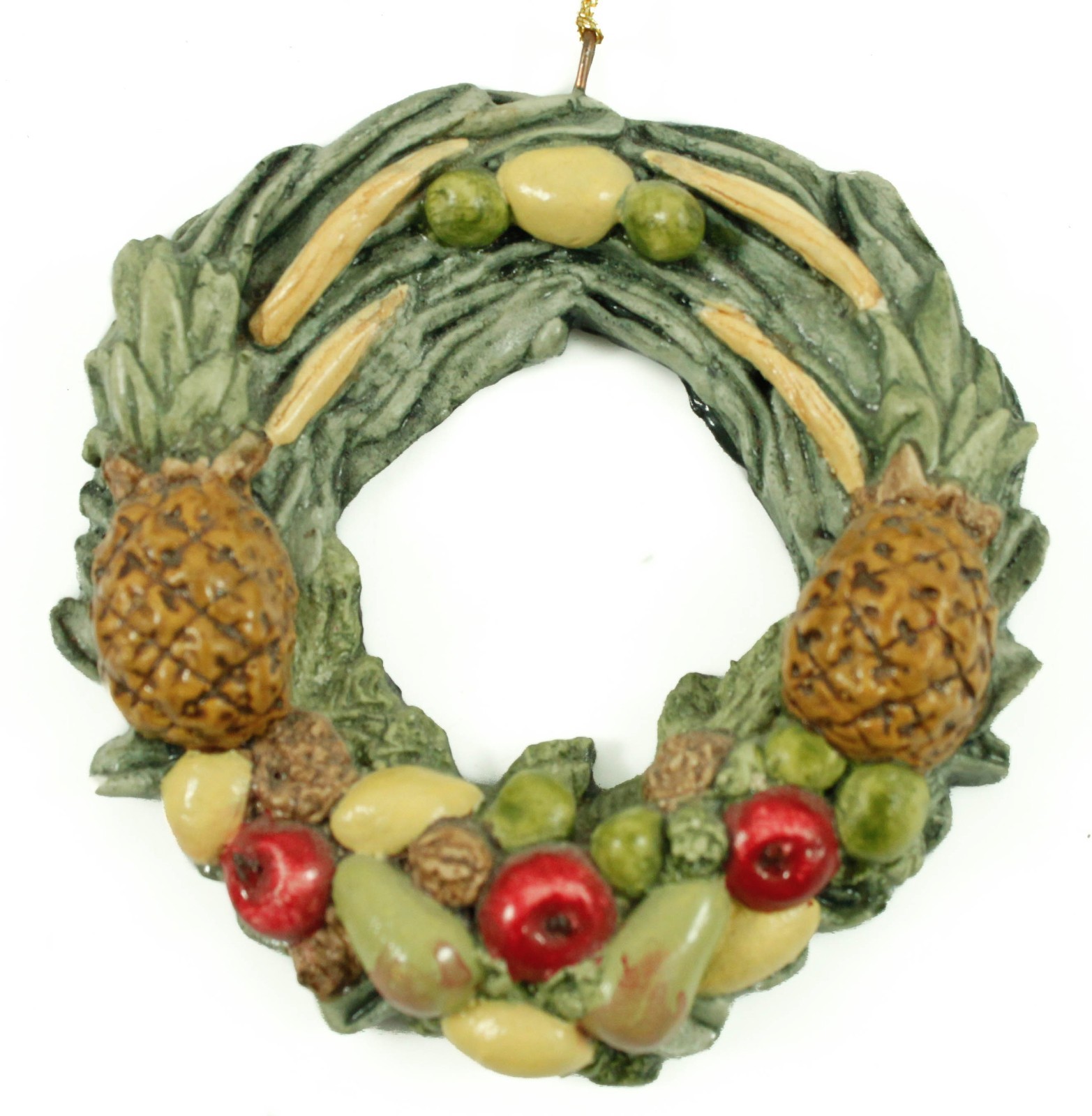 Pineapple Apple Fruit Wreath Christmas Ornament Holiday Decoration