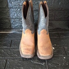 Rocky Big Kid's Ride FLX Western Boots - Denim Brown Size 4.5