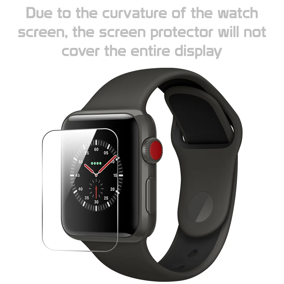 Premium Tempered Glass Screen Protector for Apple Watch 1, 2, & 3 Series (42mm) - Image 3 of 4