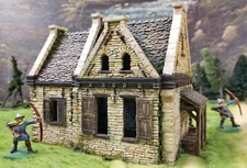 Painted House 28mm European Village Terrain Cotswolds Warhammer D&D Bolt Action