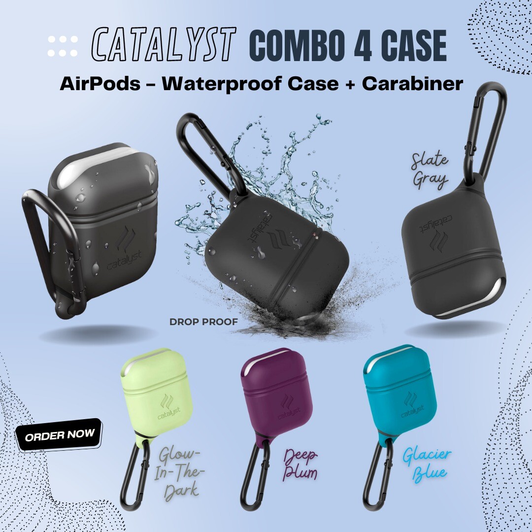NEW Catalyst Case for Apple AirPods Waterproof COMBO EACHES X  Carabiner