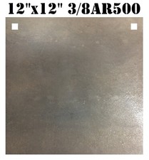 3/8" AR500 12"x12" Square Steel Shooting Target - Pistol/RIfle Gong - 1/2" Holes