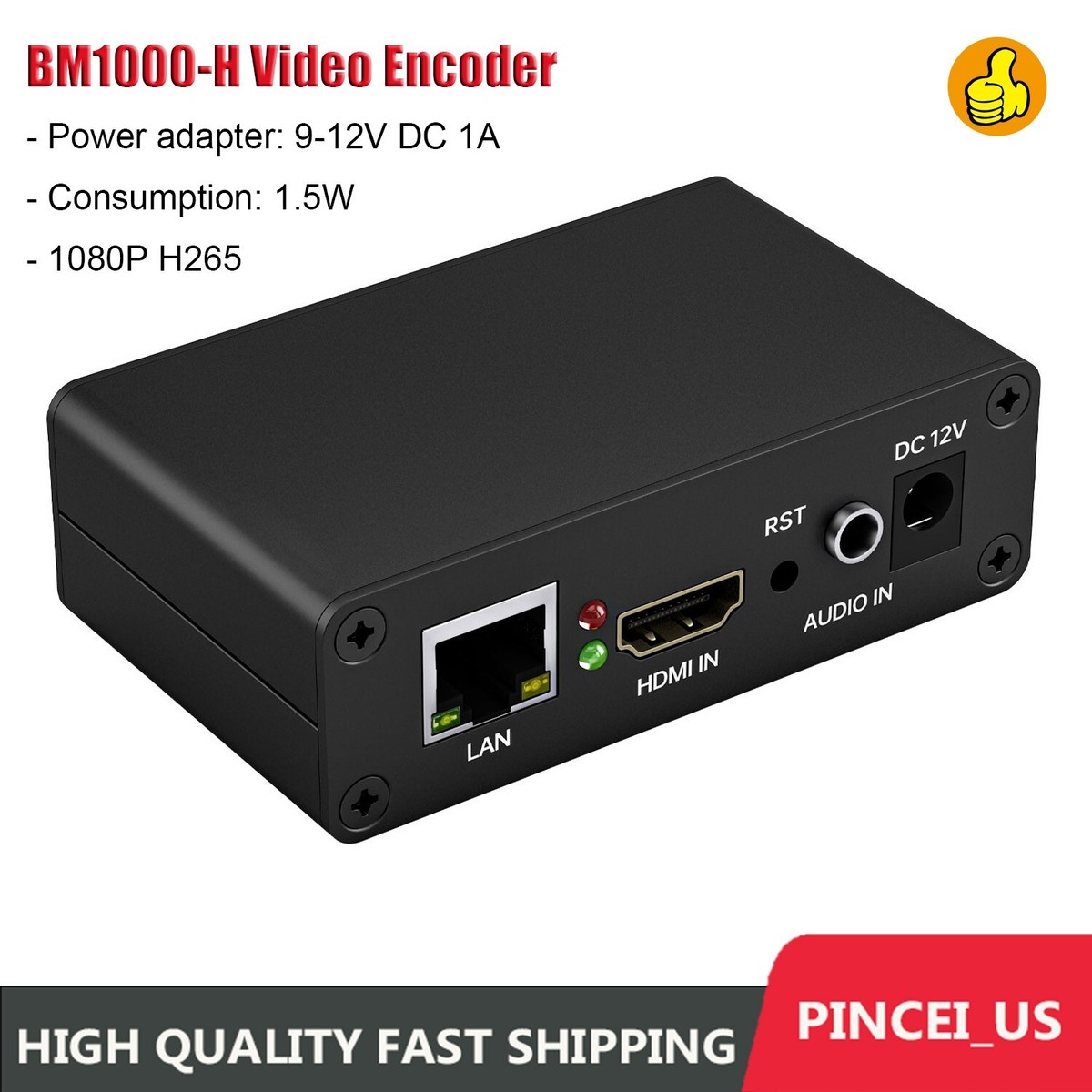 Unisheen BM1000H BM1000-H 1080P H265 Video Encoder Live Streaming