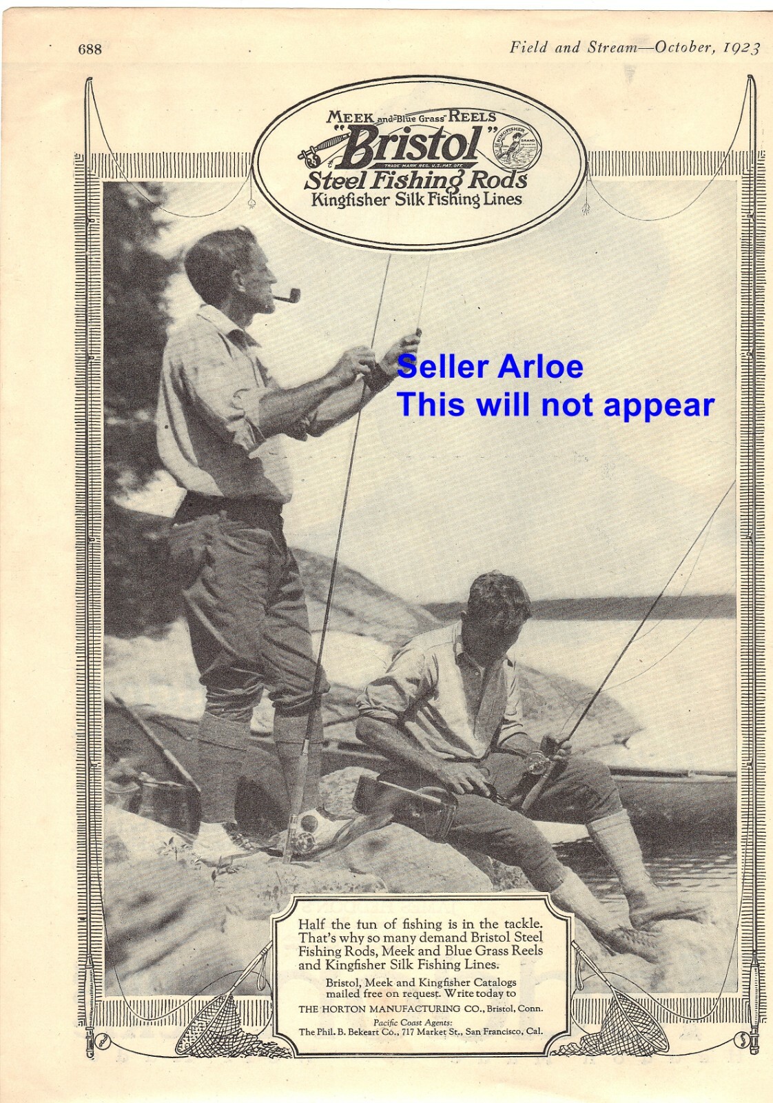 1923 Jim Heddon/Bristol Steel Fishing Rods Print Ads F23201 eBay