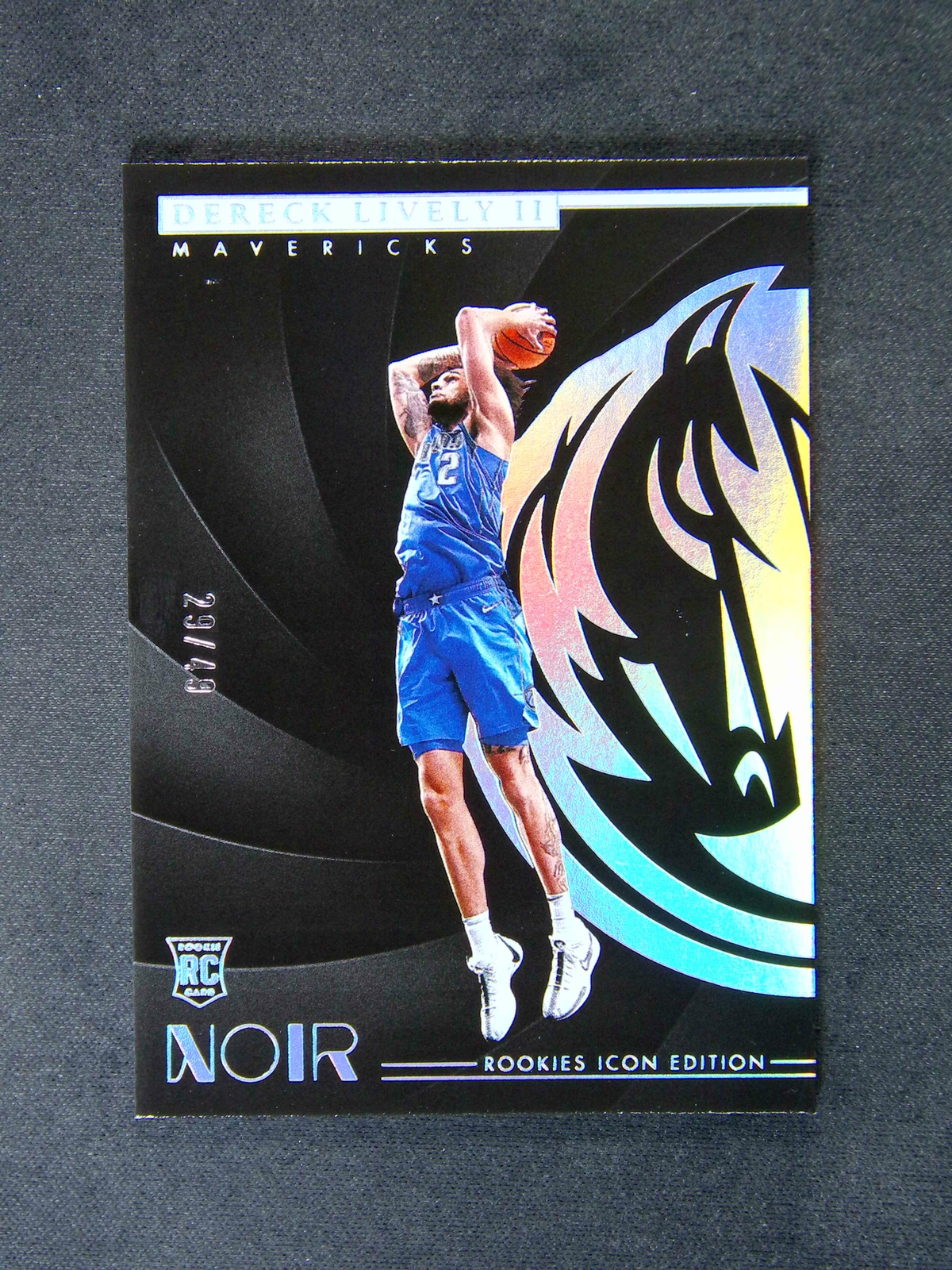 2023-24 Noir Dereck Lively II #200 RC Rookies Icon Edition Holo Silver /49