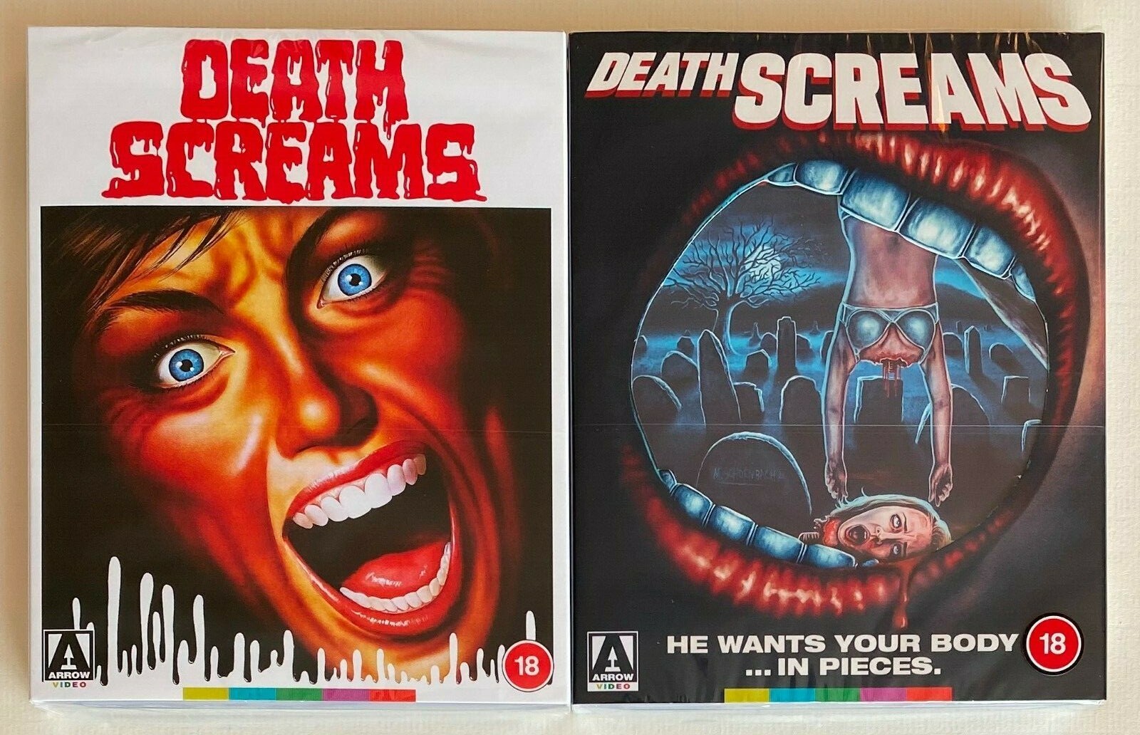 DEATH SCREAMS * 2x LIMITED BLU-RAY + EXCLUSIVE O-CARD EDITION * BN & OOP * ARROW