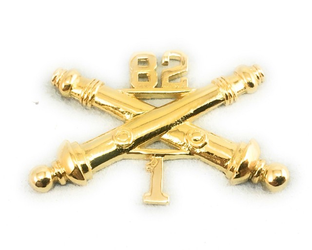 🌟US Army 82nd Field Artillery Crossed Cannon Insignia Hat Lapel Tie Pin