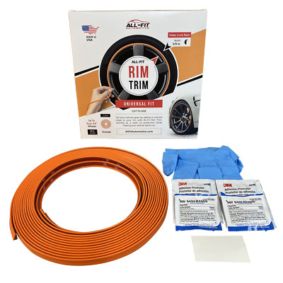 All-Fit Rim Trim [Orange] Ring Molding Color Wheel Band Kit for Rolls ...