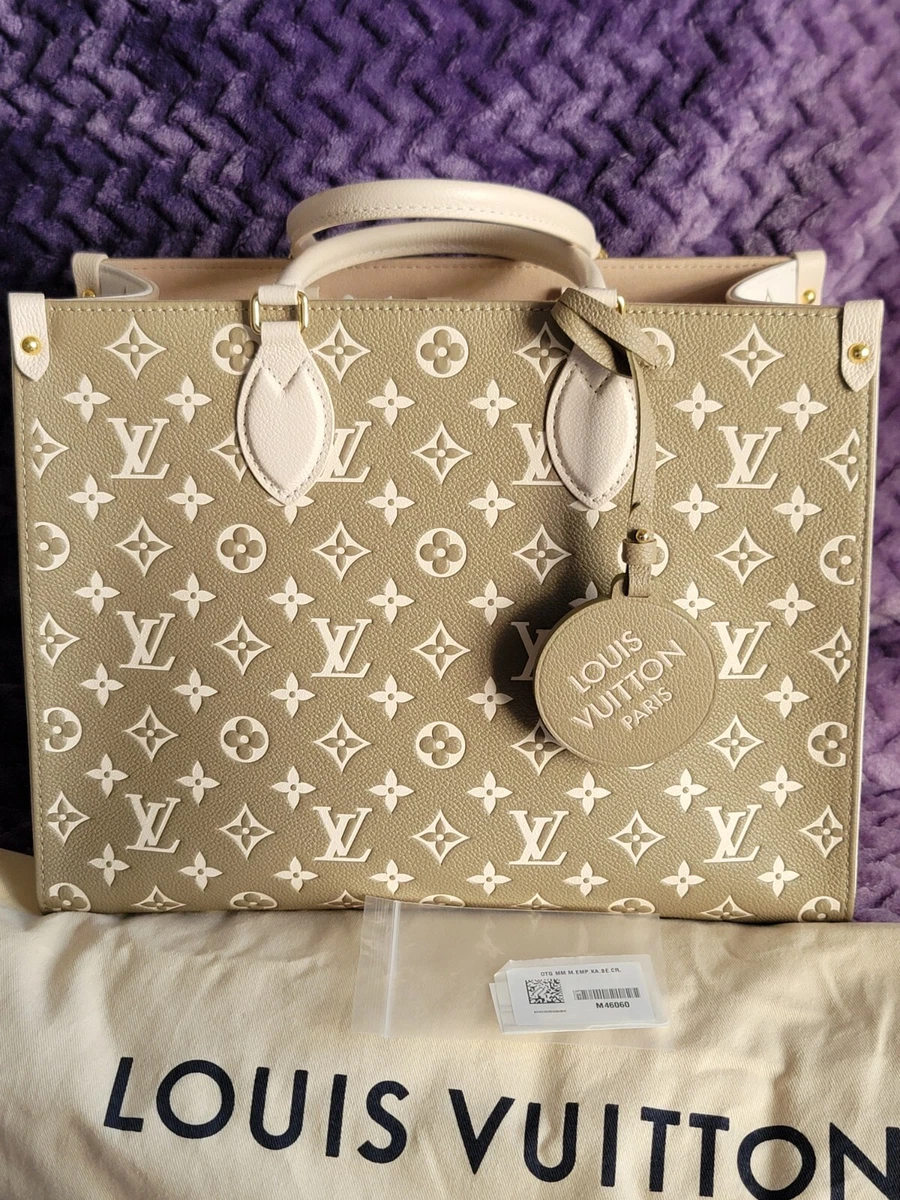 Louis Vuitton Onthego GM Giant Monogram Giant Flower Empreinte Creme Bag