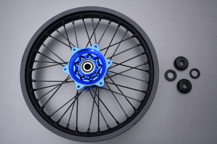 Jante arrière cross premium bleue YAMAHA WRF 250 en alliage forgé