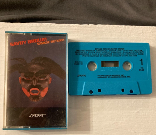 Savoy Brown Savage Return Cassette Tape 1978 Blue Tape Rock Rare HTF