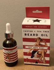 Castor & Tea Tree Beard Oil 2 fl oz Renews & Soothes The American Dream Co. New