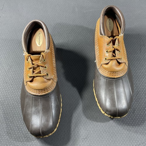 LL Bean Womens Duck Boots Leather 